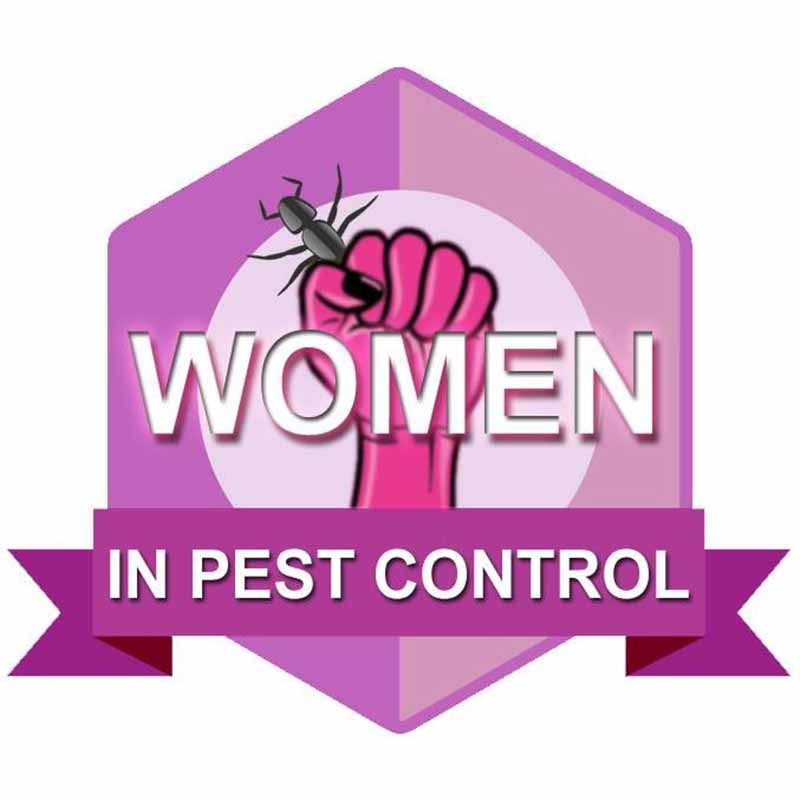 Women-licensed pest control member logo